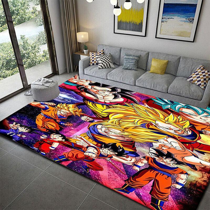 Dragon Ball Clear Pattern Durable Carpetanime Soft Washable Cartoon Floor Carpet