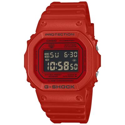 Męski Zegarek G-Shock - Materiał Przyjazny Środowisku DW-5600RRB-4JF, Czerwony [Oficjalny Produkt Krajowy]
