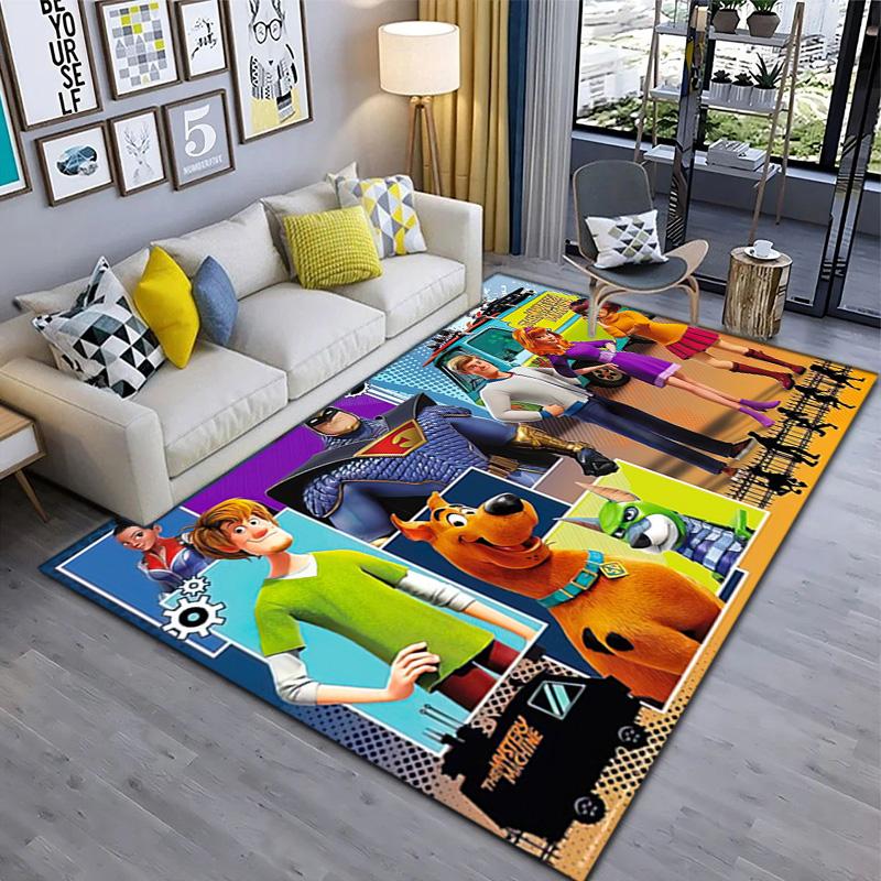 Halloween Cartoon Comedy Adventure Movie Scooby-Doo Carpet Is Suitable for Living Room and Bedroom Doormats Office Balcony Decorative Carpet V7