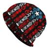 2D Print Design Puerto Rican Signs Pattern Print Thin Bonnet Sport Hat Unisex Cool Skull Cap for Skiing Use