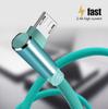 90° Dual-Elbow Fast Charging Cable for Mobile Gaming - Compatible with Apple, Type-C, and Android Devices