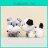 Soft Short Plush Dog Keyring Pendant With Bell For Gift For Children And Bag Accessory