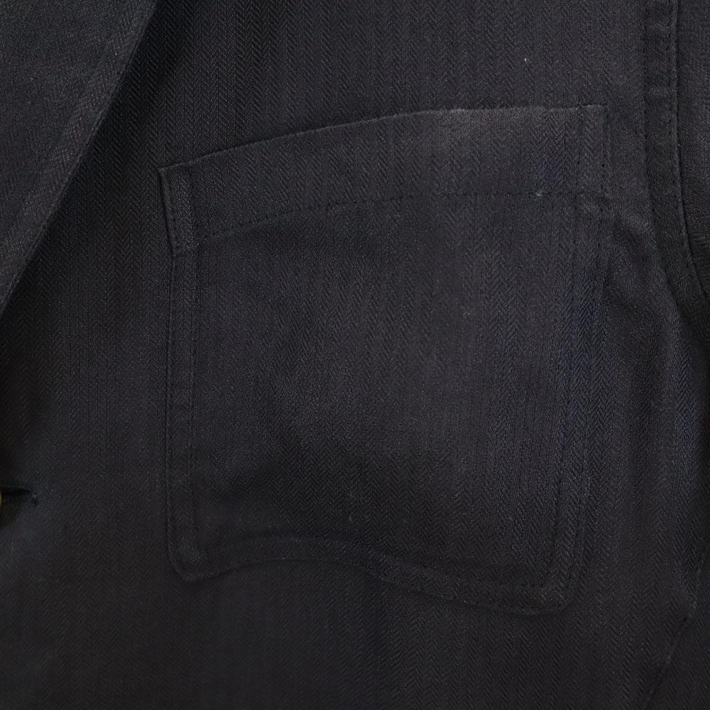 Salvatore Ferragamo 90s Italian linen old Herringbone Pattern tailored jacket Men's Used