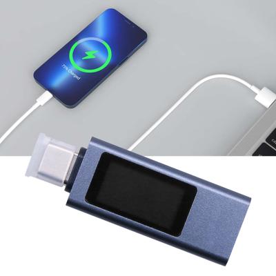 Aluminum Alloy USB C Power Meter 12A Fast Speed Charging Tester With LCD Screen PD Protocol Compatibility