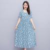 Casual Summer Women's Dresses  Short Sleeve Elegant Long Dresses for Ladies