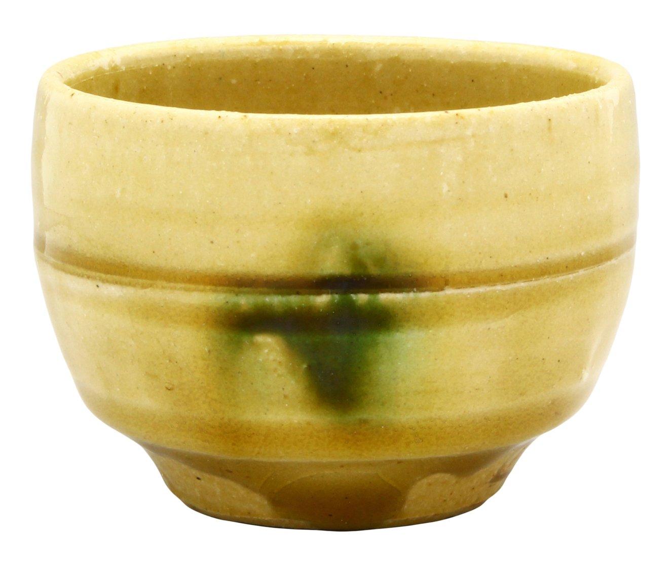 

Посуда Сэто, Хатано Масанори, круглая чашка для саке (Деревянная коробка), желтый фарфор Сето, 136-0027