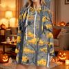 Women's Casual Long Sleeve Halloween Print Pullover Hoodie Sweatshirt