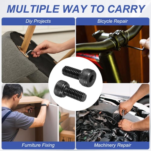 PATIKIL 50-Piece Hex Socket Head Cap Screws, M4 X 10mm, 12.9 Grade Carbon Steel, for Home Hardware, Electrical, and Mechanical Equipment Installation