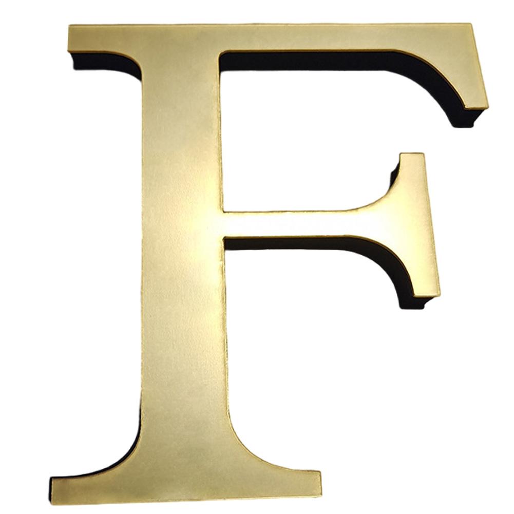 Stikere de Perete Acrilice 3D cu Litere Engleze de 20cm, Litere Decorative, Decorațiuni de Perete, Ornamente de Perete cu Alfabetul Auriu pentru Artă Murală