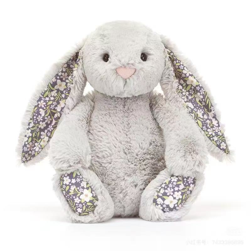 Long Ear Rabbit Plush Toy 31cm Grey Soft Stuffed Animal Gift