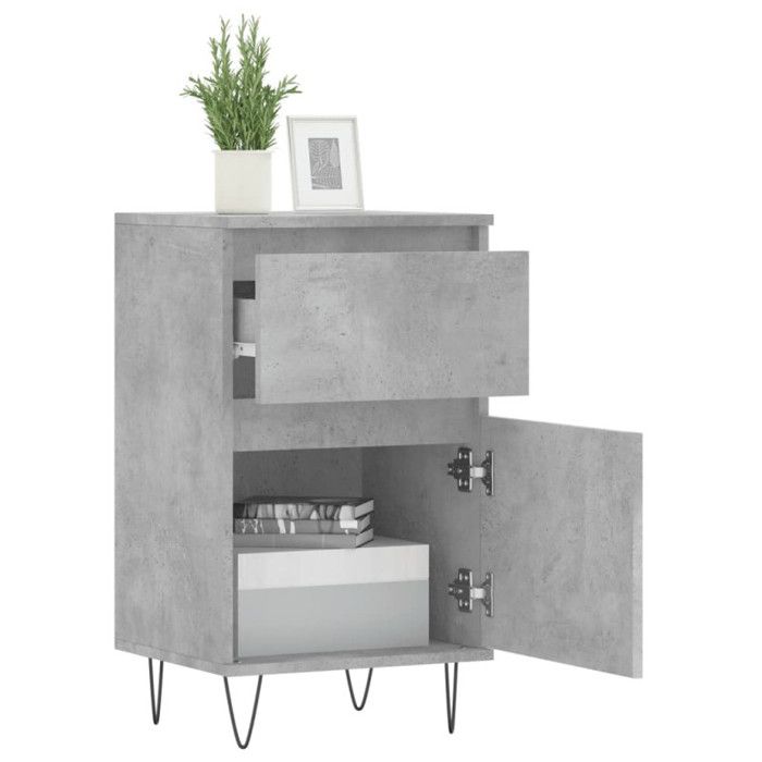 VidaXL Buffet Concrete Grey 40x35x70 Cm Engineered Wood 831156