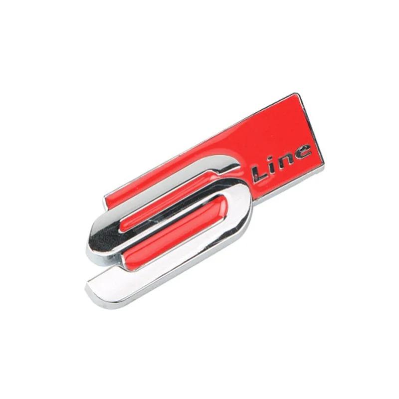 S-Line Car Stickers Metal Badge Auto Fuel Tank Trunk Decals For S Line A3 Q5 A1 TT R8 Q3 A8 A4 A5 A6 Q6 S3 Q2 S1