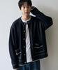 Alyss [Oh Jung-Kyu X Alyss] Tassel Line Stitch Knit Round Jacket [Deep Navy]