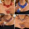 3Pcs High-End Necklace Earrings Set Elegant Neck Chain Luxurious Stud Earrings For Wedding Dresses
