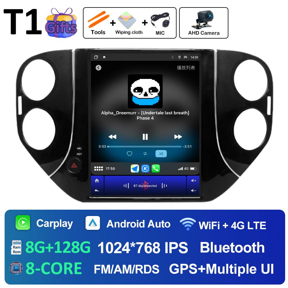 Sistem Inteligent Pentru Volkswagen Tiguan 1 NF 2007 2008 2009 2010 2011 - 2016 Android Auto Wireless Carplay Ventilator de Răcire Fără 2 din