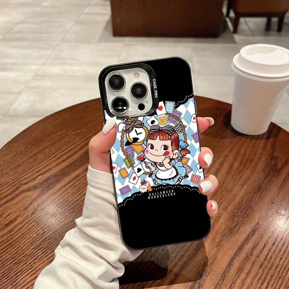 Fujiya Milky Peko-Chan Handyhülle Für IPhone 17 16 15 14 13 12 11 Pro MAX Matt Stoßfest Rückseite Anti Fall Mattes Cover