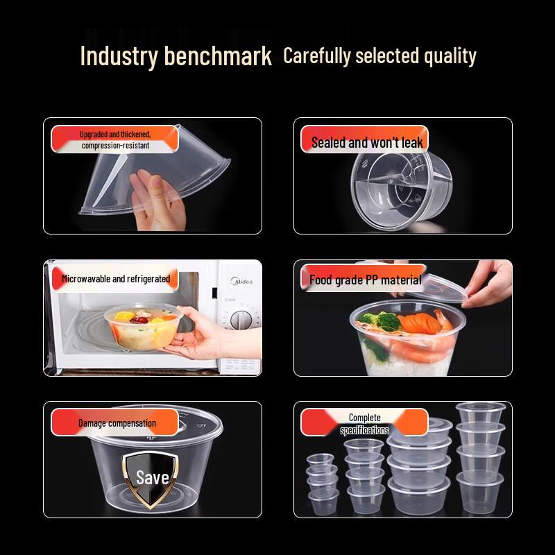 Alliance Disposable Thickened Plastic Food Container