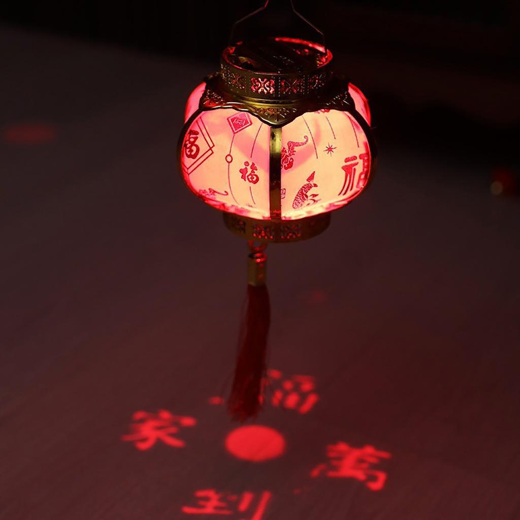Chinese Lantern Handheld Illuminated Red Lantern Traditional New Year Spring Festival Lantern