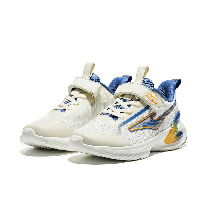 Hongxing Erke Non-Slip Wear-Resistant Low-Top Kids Running Shoes Kids Sneakers White Blue 65123103058-003