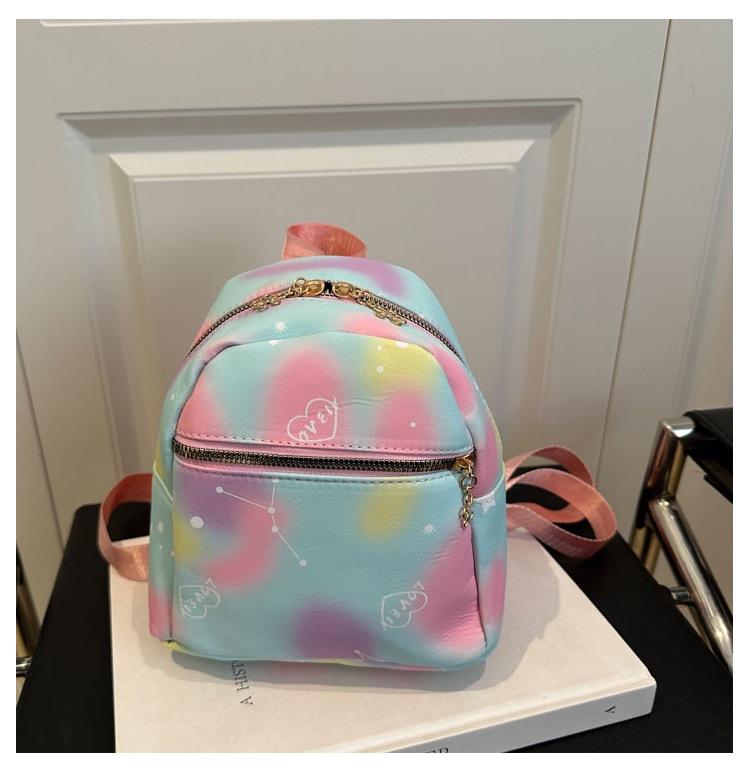 

Новый женский рюкзак, красочный, контрастных цветов, маленькая женская сумка через плечо, портативный, свежий, милый рюкзак зелёный