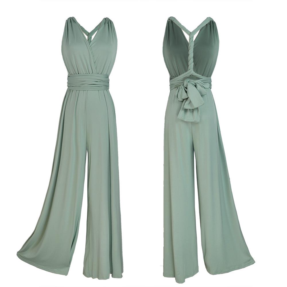 Women's Multi-Way Strap Crossover Bandage Jumpsuit - Sexy & Stylish OL Fashion