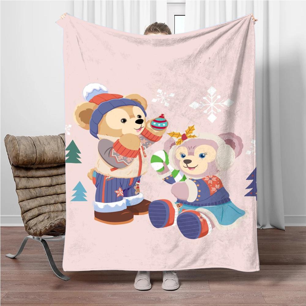 Disney Duffy Bear HD Flannel Thin Blanket.Four Season Blanket. Travel Picnic,for Sofa,Beds,Living Rooms,Fluffy Blanket Gifts