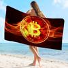Trends Bitcoin Microfiber Printed Beach Towel Mountain Climbing Yoga Beach Swimming Running Absorbent Soft Towel