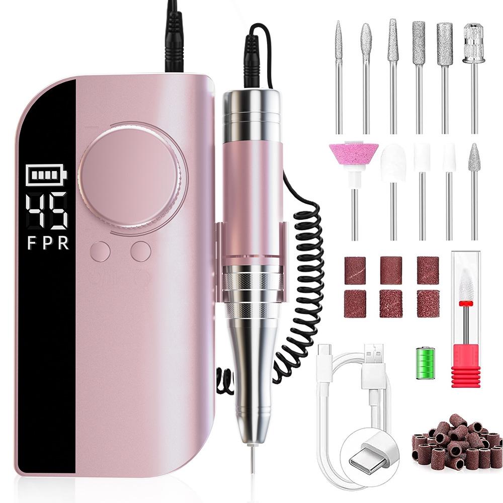 Professional Electric Nail Grinder for Gel Polish Removal: Portable Nail File & Buffer Machine