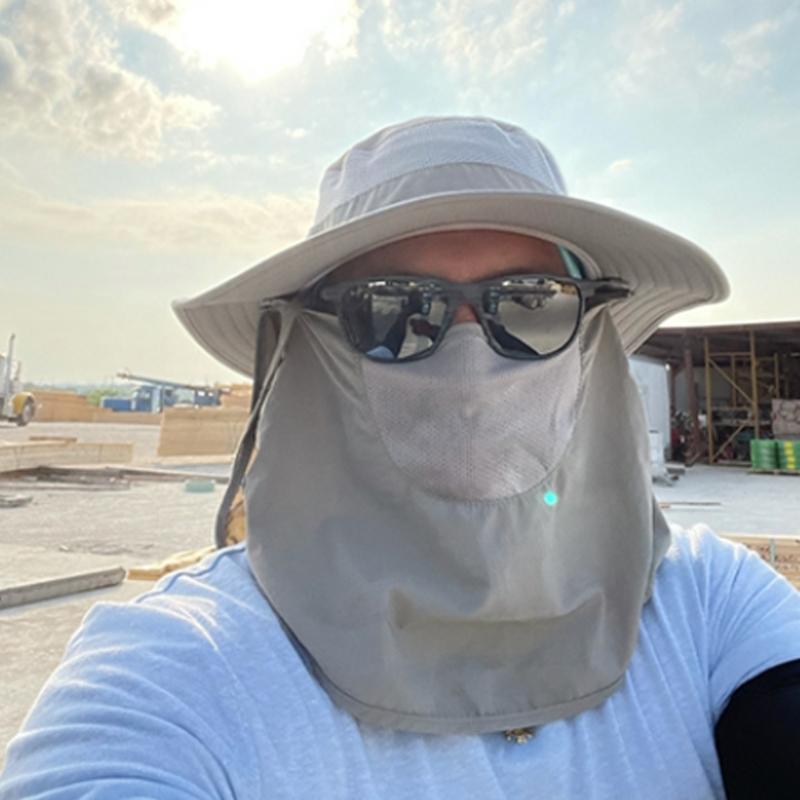 Sun Protective Fishing Hat  Breathable Adjustable Headgear Unisex Meshes Sun Hat for Outdoor Activity Men Women