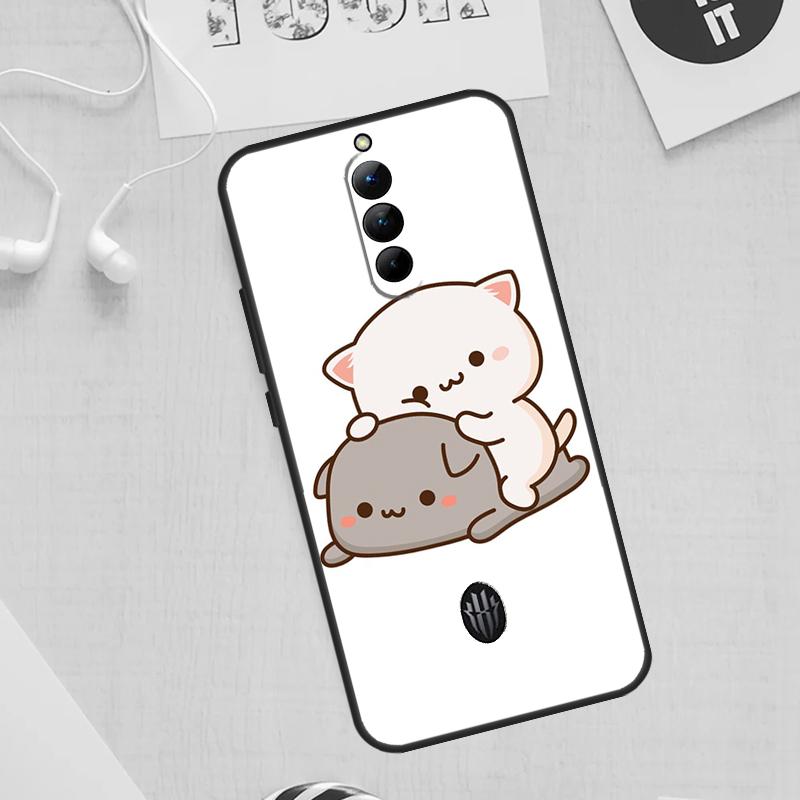 Mochi Peach Cat Case For Nubia Red Magic 8 8S Pro Plus Red Magic 9 Pro Plus 6 7 6S 7S Pro 5G 5S 6R Cover