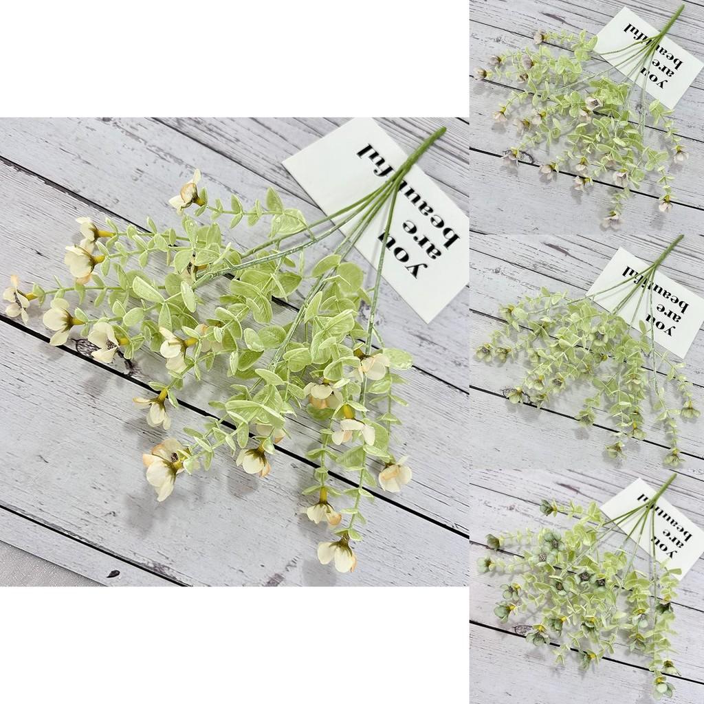 Realistic Eucalyptus Faux Flower Bundle With Handmade Craft For Household Decoration