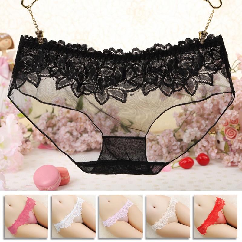 Women Lingerie Black Hot Triangle Knickers Lace Bandage Sexy Underwear Panties