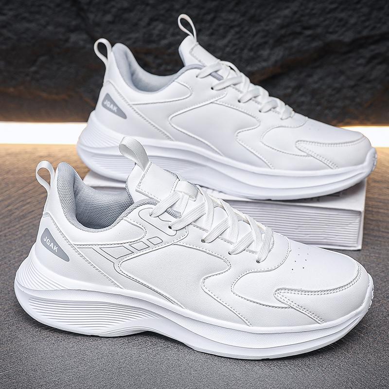 Plus Große Größe 49 50 51 Leder-Sneakers Sport Herren Casual Reinweiße Schuhe Für Golf Yachtschuhe Tenis Masculino Zapatillas