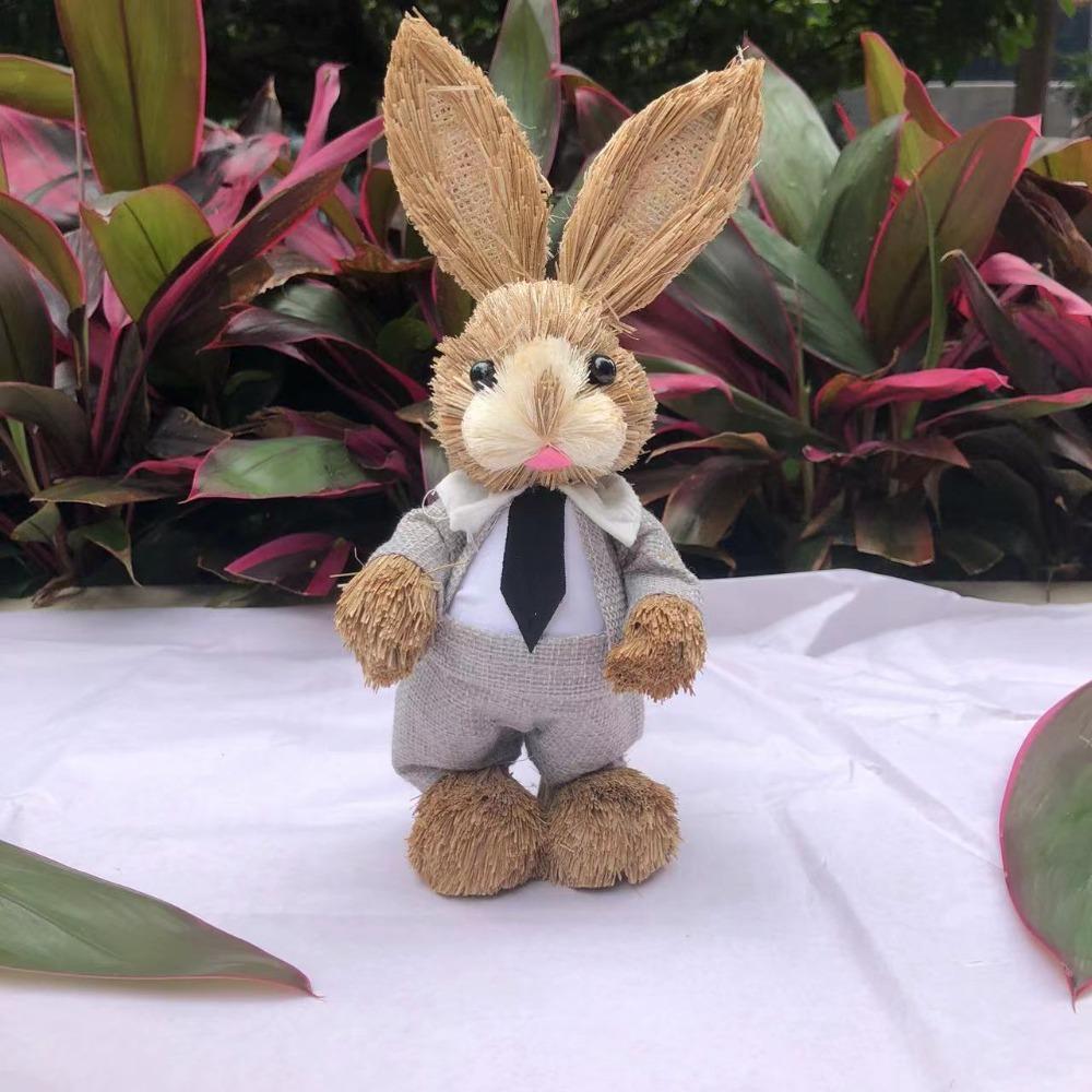 DIY Garden Statues Handmade Landscape Rabbit Statue New Standing Rabbits Pastoral