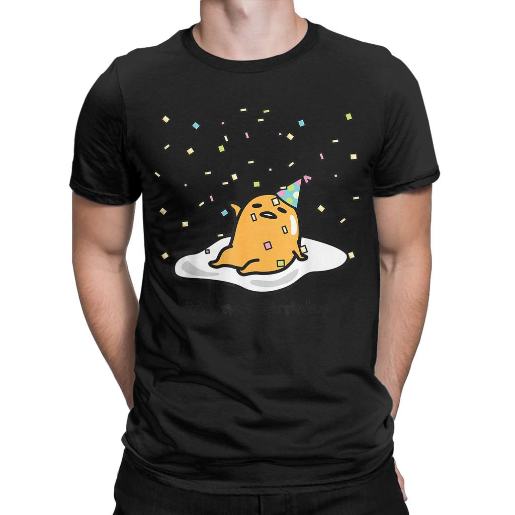 Gudetama das faule Ei Es ist so lala Mein Geburtstag T-Shirts 100% Baumwolle Lustiges T-Shirt Rundhals T-Shirt Kurzarm Oberteile Geschenk
