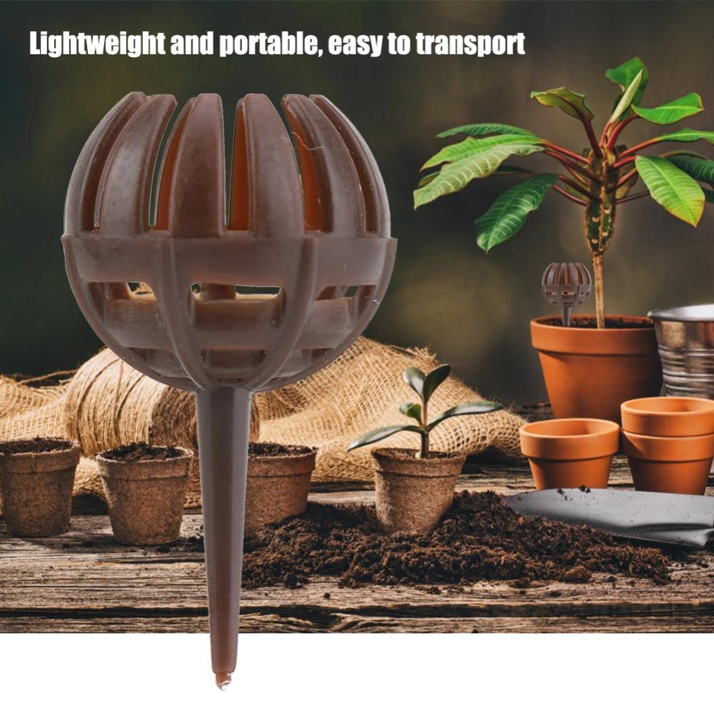 100PCS Spherical Shape Fertilizer Basket Box Brown Plastic Fertilizer Basket