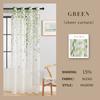 Leaf Embroidered Sheer Curtain Panel Bedroom Living Room Modern Minimalist Light Filtering Window Treatment