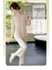 2026 Mom's Summer Mid-Sleeve Chiffon Blouse & Top Two-Piece Set for Middle-Aged and Elderly Women