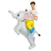 Gray Elephant Inflatable Cycling Costume, Adults