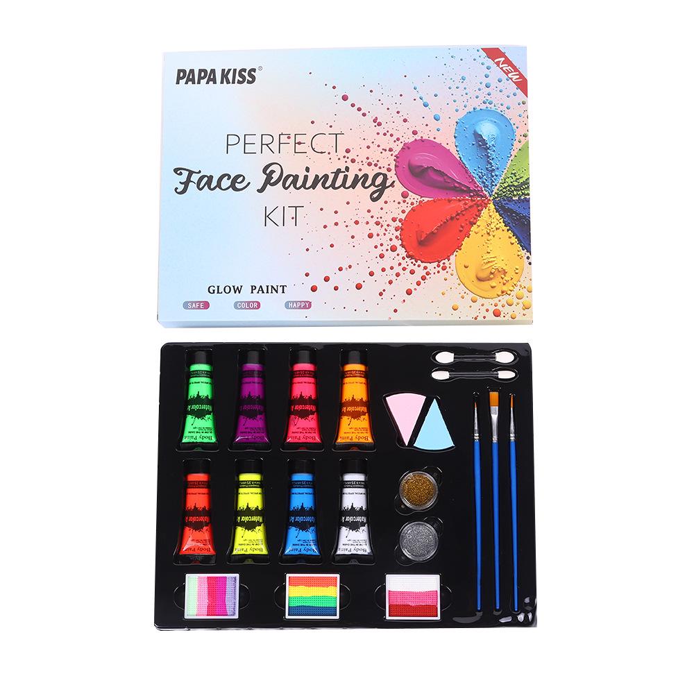 Rainbow Body Paint Palette - Water-Soluble Face & Stage Makeup