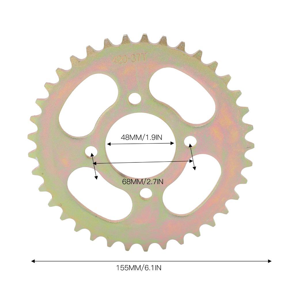420 37T Rear Chain Sprocket OD 155mm Motorbike Rear Sprocket  Pit Dirt Bike