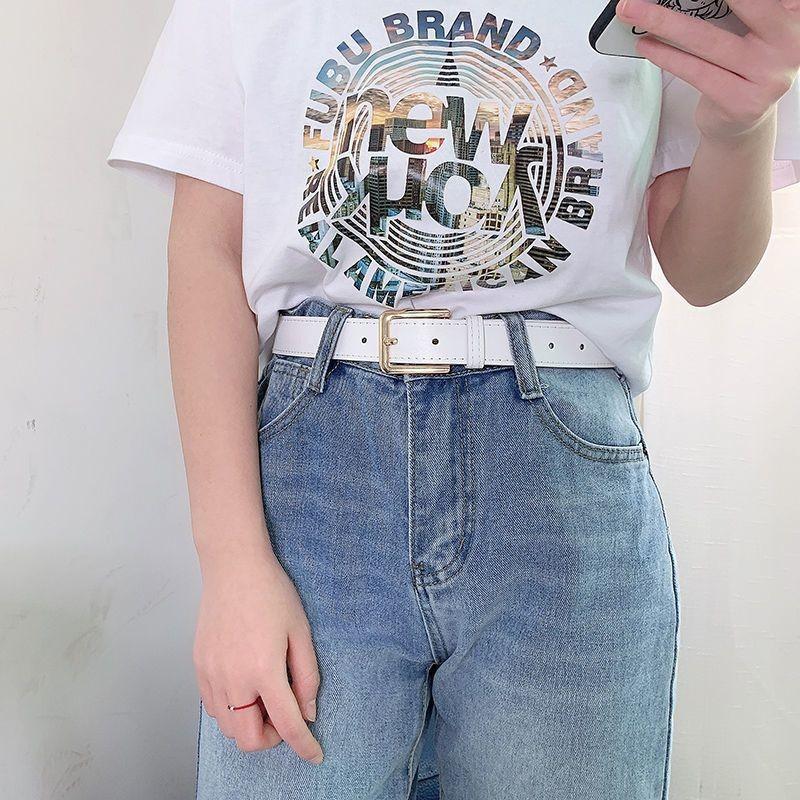 Stylish Womens Denim Pants With Versatile Waist Belt For Trendy Summer Fashion