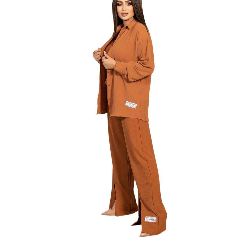 Ensemble 3 Pièces Automne Moyen-Orient 2024: Chemise à manches longues, Gilet et Pantalon pour le trajet domicile-travail.