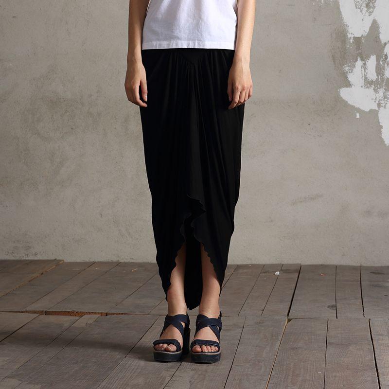 

Modal Irregular Three-Dimensional Skirt for Summer Black L