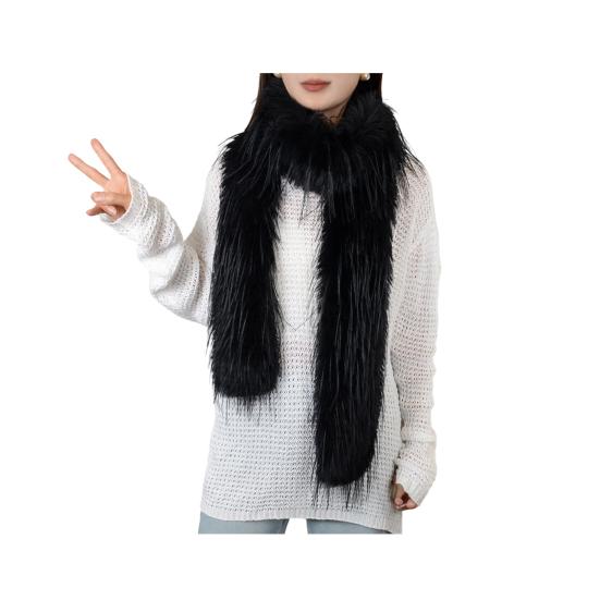 Women Scarf Solid Color Thickened Warm Winter Scarf Soft Touch Versatile Long Scarf Versatile Fashion Accessory
