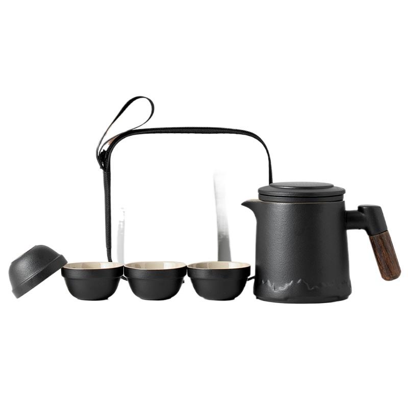 Portable Travel Tea Set Outdoor Portable Kung Fu Brewing Teapot Teacup Small Set Easy Camping Business Trip