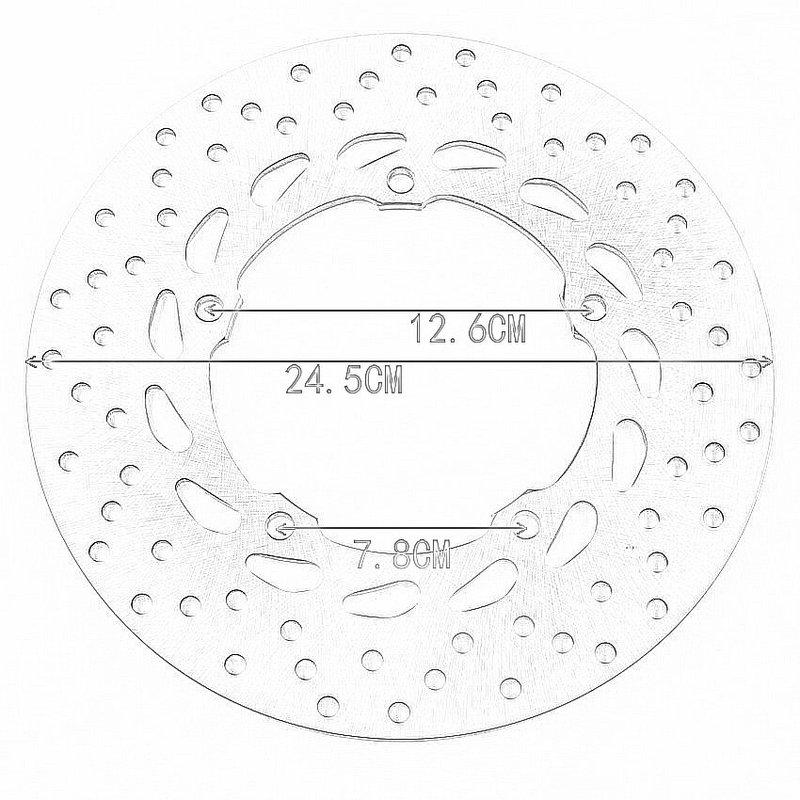 20S-2582W-00 Motorcycle Rear Brake Disc For Yamaha FZ6 FZ6R XJ6 XJ6F Diversion F XJ6S Naked XJ6N S-TYPE Disc Brake System