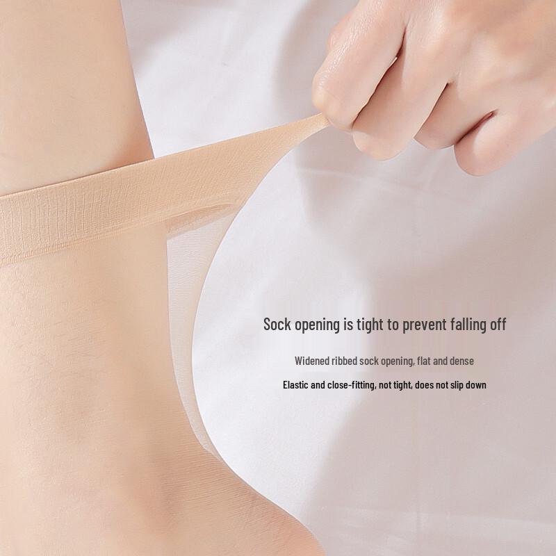 Langsha Women's Ultra-Thin Crystal Silk Short Socks