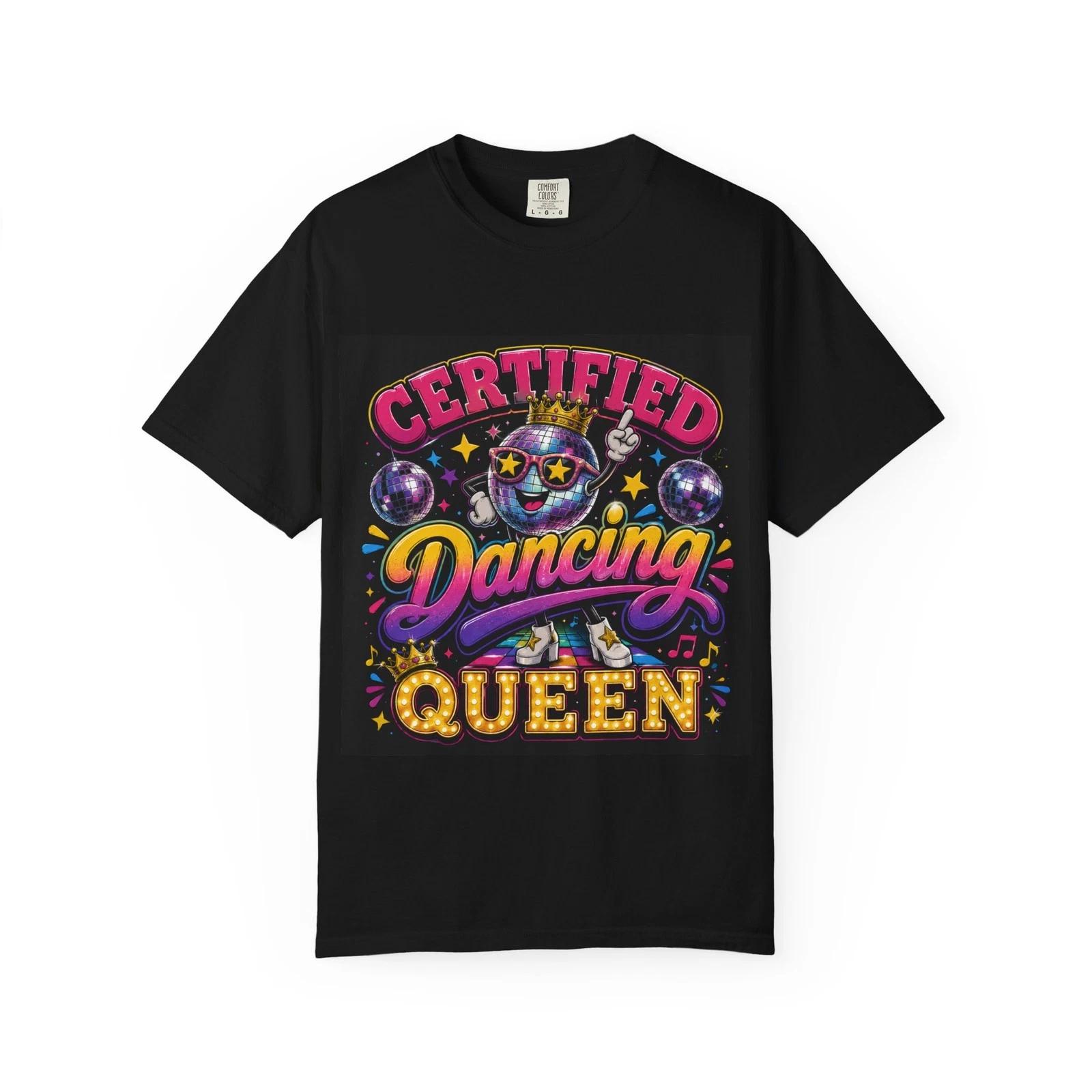 Certified Dancing Queen T-Shirt | Disco Skull Dance Graphic XS