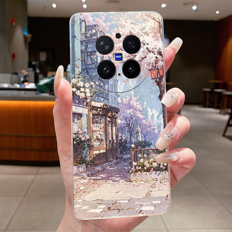 Trendy Fashion Erupting Volcano Pattern Phone Case For Vivo X300 Pro Clear TPU Soft Cover Anti-scratch Couple Protective Shell